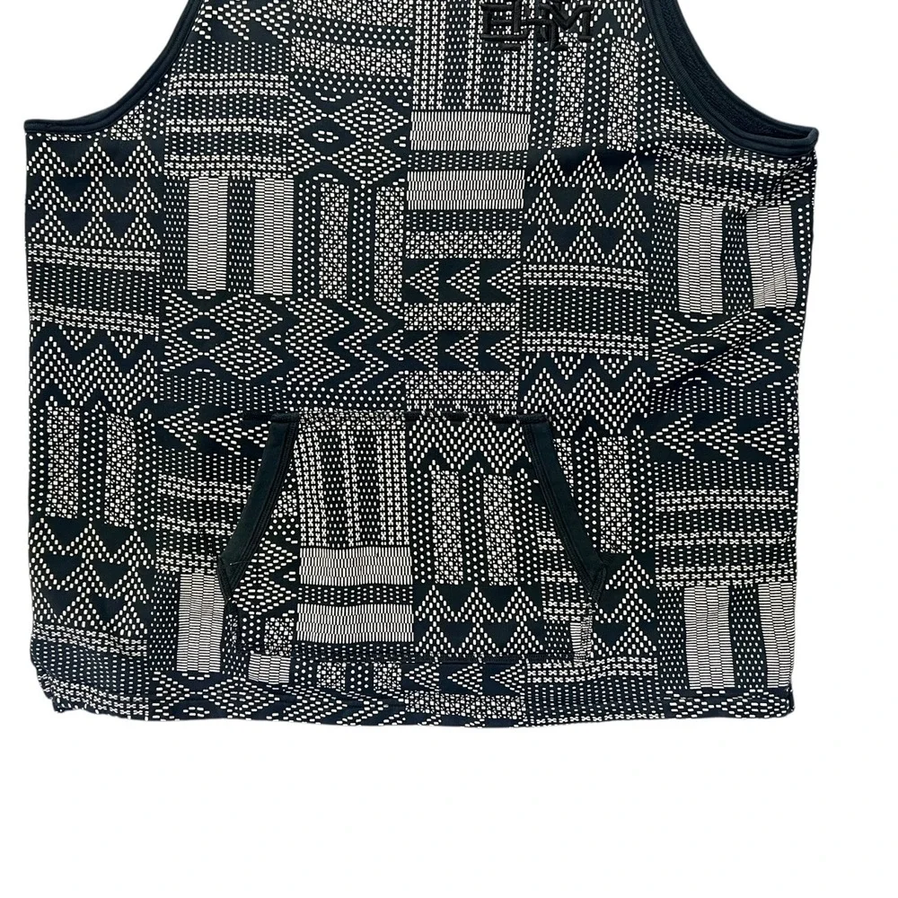 Nike BHM Black History Month Tank Top Mens XXL Black White Geometric Print Pouch